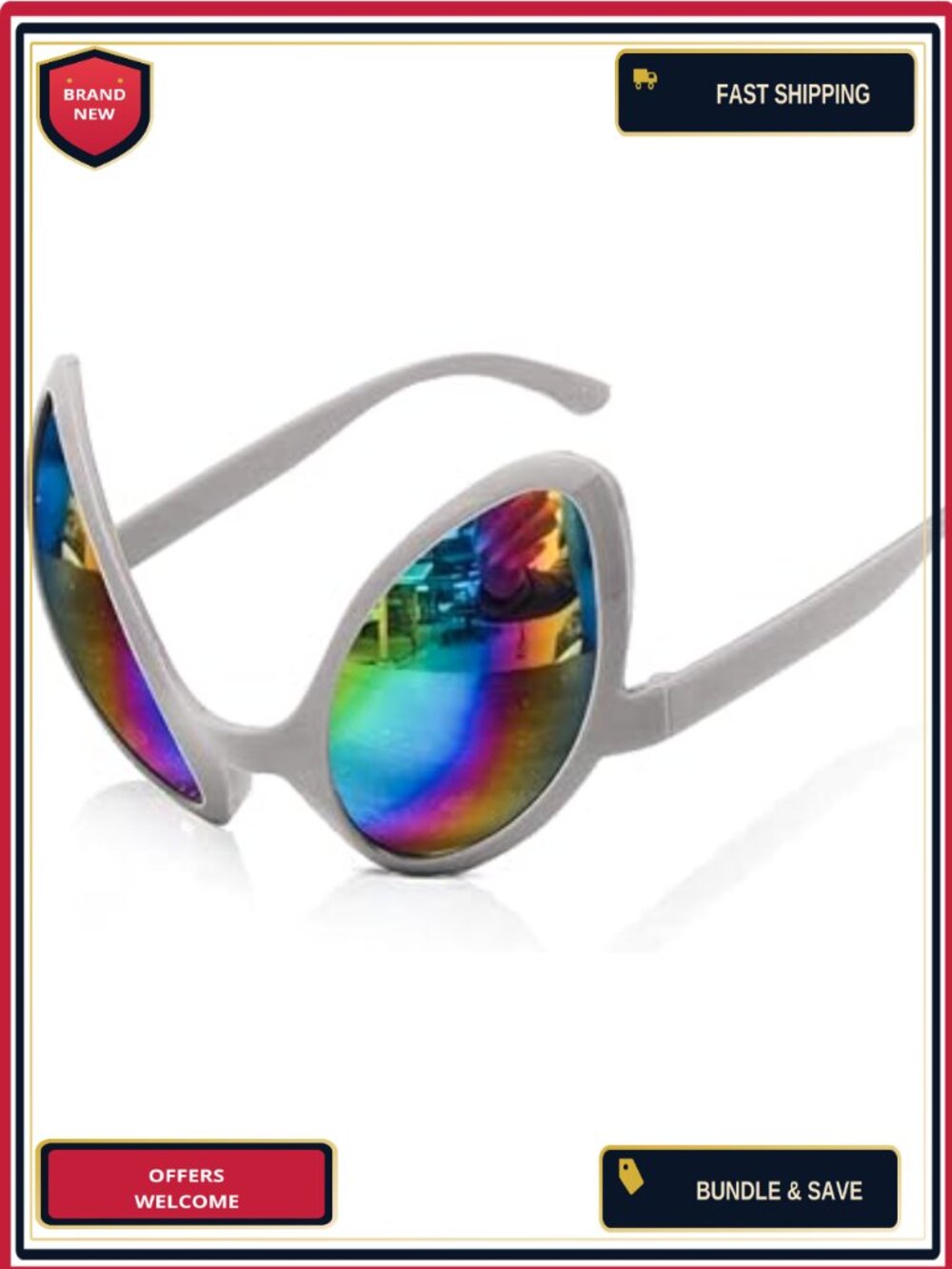 Alien Novelty Sunglasses Mantis Costume Glasses Plastic Frame